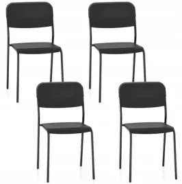 zestaw-4-krzesel-nowoczesnych-costway-pp-metalowe-nogi-180kg-czarne