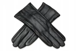 rekawiczki-skorzane-damskie-ocieplane-skora-cieleca-czarne-na-jesien