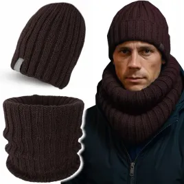 welniany-komplet-meski-czapka-komin-cieply-zimowy-50percent-welna-braz