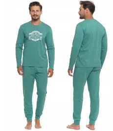 pizama-meska-bawelniana-stylowa-z-nadrukiem-dlugi-rekaw-i-spodnie