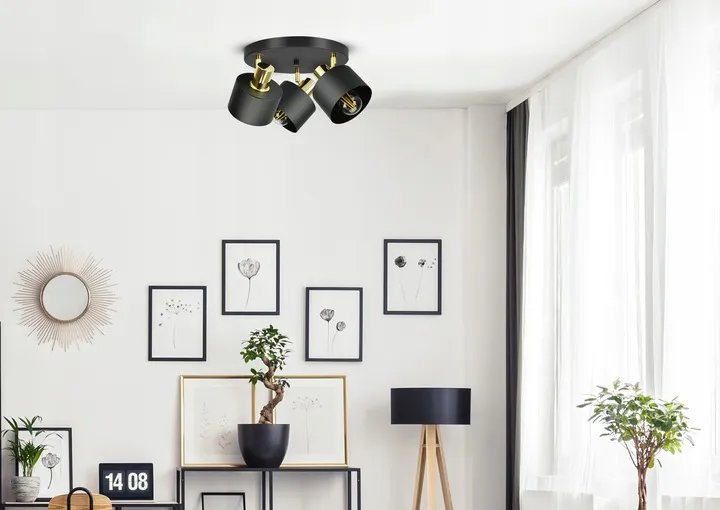 lampa-sufitowa-zyrandol-plafon-czarna-zlota-classic-spot-482-eg3-led-stan-nowy-stan-opakowania-oryginalne