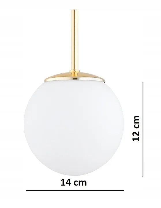 zlota-lampa-scienna-kinkiet-biale-kule-milo-led-e27-stan-nowy