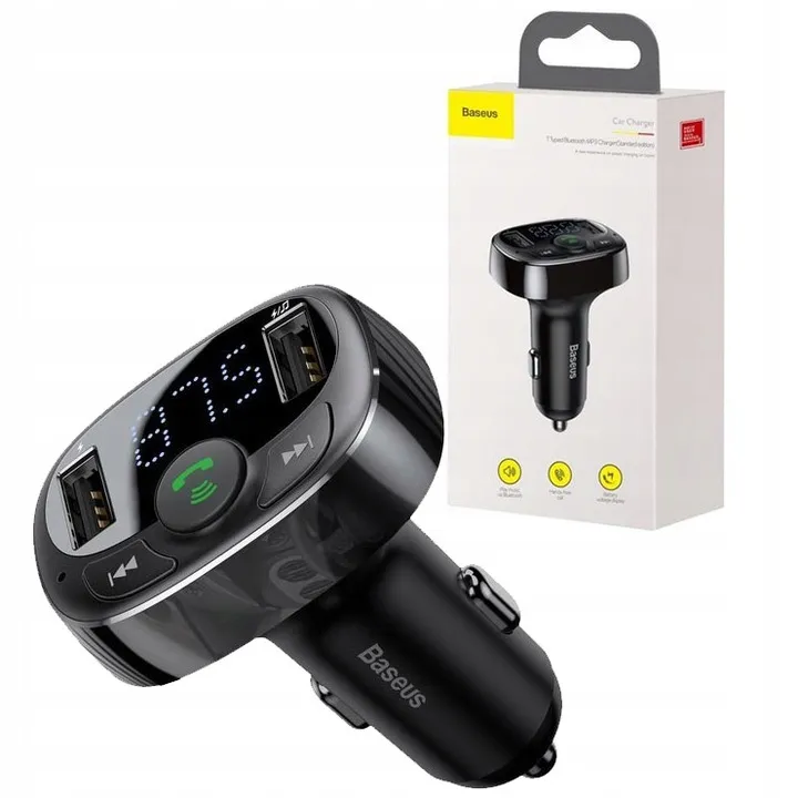 baseus-transmiter-fm-bluetooth-usb-a-ladowarka-stan-nowy