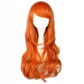dluga-falowana-pomaranczowa-peruka-60-cm-syntetyczna-do-cosplayu-anime-nami