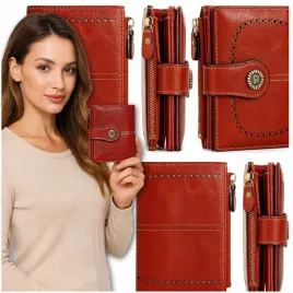 portfel-damski-portmonetka-elegancka-czerwony-na-karty-i-monety