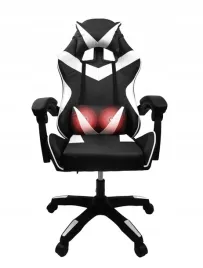 fotel-gamingowy-gracza-biurowy-obrotowy-komputerowy-masazer-kg108-bialy