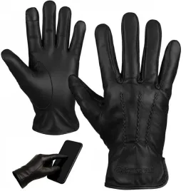 rekawiczki-skorzane-meskie-klasyczne-dotykowe-z-polarkiem-mis