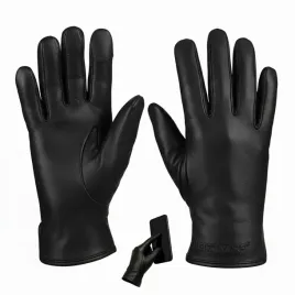 rekawiczki-skorzane-damskie-polar-mis-dotykowe-pieciopalczaste