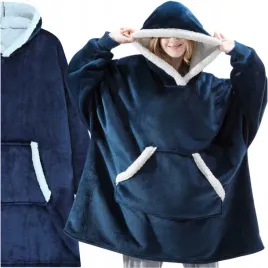 ciepla-bluza-koc-oversize-kocbluza-2w1-gruba-xxl-granat-futrzak-kocobluza
