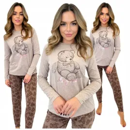 pizama-damska-dwuczesciowa-dlugi-rekaw-z-misiem-m-lily-bezowa