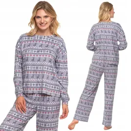 moraj-ciepla-pizama-damska-w-norweski-wzor-swiateczne-renifery-4200-005-m