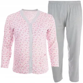 pizama-damska-rozpinana-bawelniana-dwuczesciowa-duze-rozmiary-xl-xxl