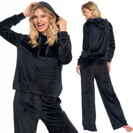 moraj-dluga-ciepla-miekka-pizama-damska-z-kapturem-czarny-4300-010-m