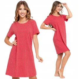koszula-nocna-damska-bawelniana-krotka-w-serduszka-wygodna-czerwona-moraj-m
