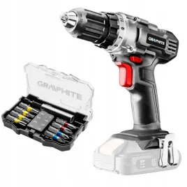 wiertarko-wkretarka-akumulatorowa-graphite-zestaw-bitow-10-szt