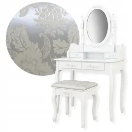 toaletka-kosmetyczna-z-lustrem-obrotowym-i-taboretem-drewniana-biala