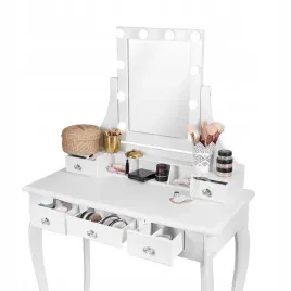 toaletka-kosmetyczna-z-lustrem-led-biala-taboret
