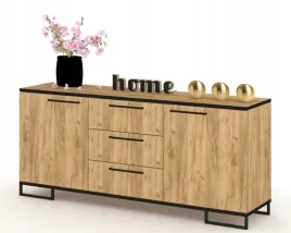 komoda-do-salonu-szafka-rtv-z-szufladami-dab-craft-zloty-czarna-150