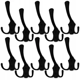 10x-haczyk-na-ubrania-czarny-wieszak-na-ubrania-scienny-wieszak