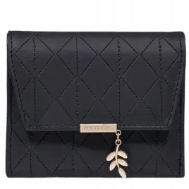 portfel-damski-czarny-maly-elegancki-na-monety-karty-gotowke-zdjecie