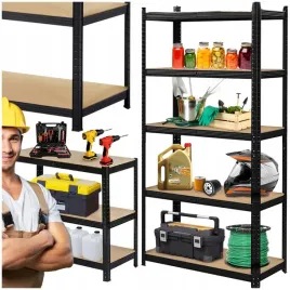 regal-magazynowy-metalowy-garazowy-5-polek-wciskany-875kg-180x90x40cm
