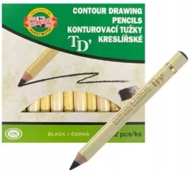 12x-kohinoor-kredka-czeska-do-oczu-miekka-konturowka-czarna-mat-1szt
