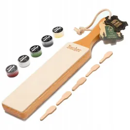 pas-ze-skory-strop-do-polerowania-nozy-bacher-set-z-pastami-polerskimi