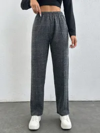 spodnie-damskie-w-kratke-w-kant-elastyczna-talia-casual-shein-m-38