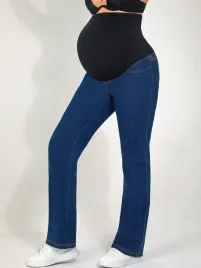 jeansy-ciazowe-proste-z-elastyczna-talia-granatowe-casual-shein-s-36