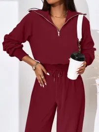 dres-damski-burgundowy-casual-bluza-spodnie-shein-l-40