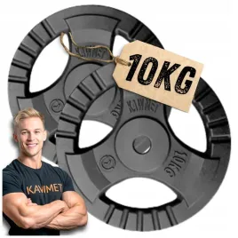 komplet-obciazen-kierownica-zestaw-do-cwiczen-silownia-kawmet-2x10kg-285mm