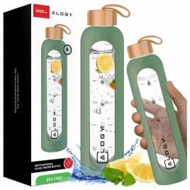 butelka-szklana-na-wode-bidon-motywacyjna-szczelna-silikonowe-etui-1000-ml