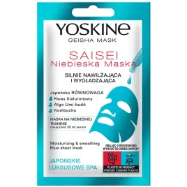 yoskine-geisha-mask-maska-w-plachcie-na-niebieskiej-tkaninie-saisei-20ml