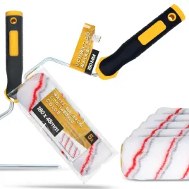 5x-walek-malarski-18-cm-malowania-scian-mabli-farb-lakierow-1x-uchwyt