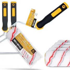 5x-walek-malarski-18-cm-malowania-scian-mabli-farb-lakierow-2x-uchwyt