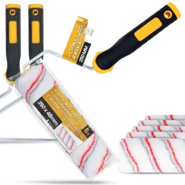 5x-walek-malarski-25-cm-malowania-scian-mabli-farb-lakierow-2x-uchwyt