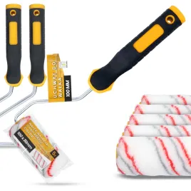 5x-walek-malarski-10-cm-malowania-scian-mabli-farb-lakierow-2x-uchwyt