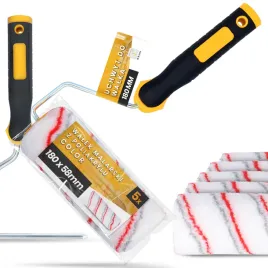 5x-walek-malarski-18-cm-malowania-scian-mabli-farb-lakierow-1x-raczka