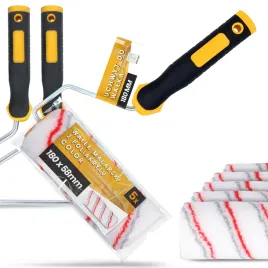 5x-walek-malarski-18-cm-malowania-scian-mabli-farb-lakierow-2x-raczka