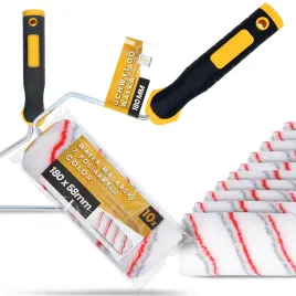 10x-walek-malarski-18-cm-malowania-scian-mabli-farb-lakierow-1x-raczka