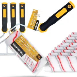 10x-walek-malarski-18-cm-malowania-scian-mabli-farb-lakierow-3x-raczka