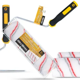 2x-walek-malarski-25-cm-malowania-scian-mabli-farb-lakierow-1x-raczka