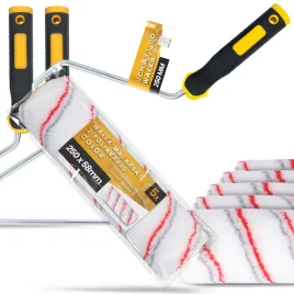 5x-walek-malarski-25-cm-malowania-scian-mabli-farb-lakierow-2x-raczka