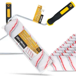 10x-walek-malarski-25-cm-malowania-scian-mabli-farb-lakierow-1x-raczka