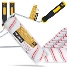 10x-walek-malarski-25-cm-malowania-scian-mabli-farb-lakierow-2x-raczka