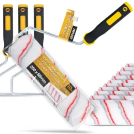 10x-walek-malarski-25-cm-malowania-scian-mabli-farb-lakierow-3x-raczka