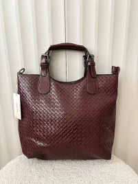 ines-delaure-torebka-shopper-bordowa-plecionka