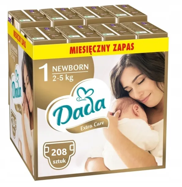 Pieluszki Dada Extra Care Rozmiar 1 (2-5 kg) 208 szt.