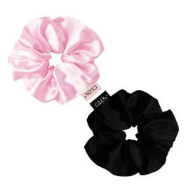 glov-satin-scrunchies-satynowe-gumki-do-wlosow-s-pink-black-2szt