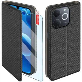 etui-magnet-do-realme-note-70t-zamykane-czarne-futeral-szklo-9h